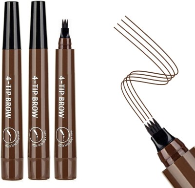 REIMICHI Eyebrow Pencil Dark Brown, 4 Tip Microblading Eyebrow Pen(brown)