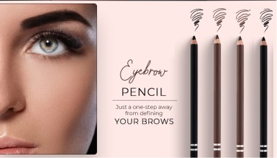 Yuency Combo Waterproof Eyebrow Pencil with Brush Smudge proof Eyebrow Definer Pencil(brown)