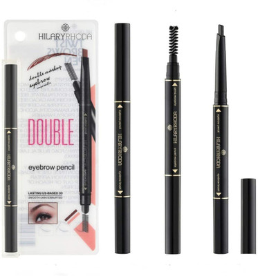Hilary Rhoda Double Eyebrow Pencil with Eyebrow Brush(Black)