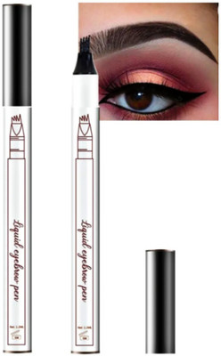 Three Elements Microblading eyebrow pen 4 micro fork tip applicator eyeliner(black)