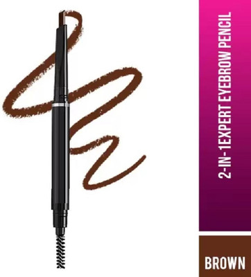 Yuency Eye Brow Pencil 2 in 1 Dual Function Brow Filling Pencil with Spoolie Shaping(BROWN)