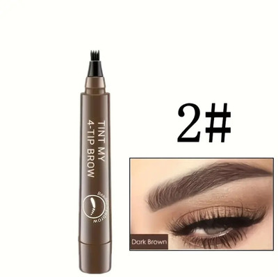 manasona Four Tips Long-Lasting Waterproof Brow Gel And Tint Dye Cream For Eyes 2.5 g(BROWN)
