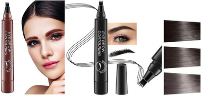 Sheny Party Look Eyebrow Pen Waterproof 24 Hours Long Lasting(black & brown)