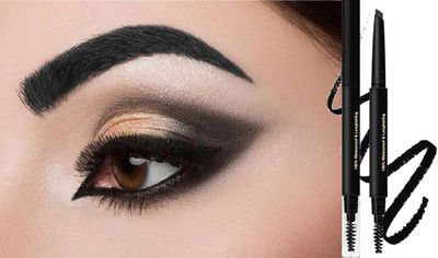 GULGLOW99 Smudge Proof, Waterproof and Long Lasting 2 in 1 Dual Function Eye Brow(BLACK)