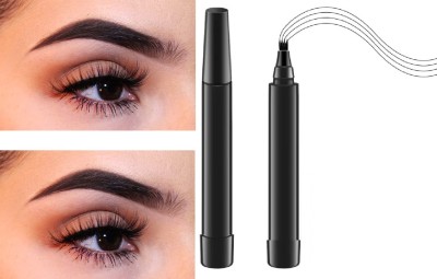 Latixmat eyebrow pen natural eyebrow 24 Hours Waterproof Tattoo Pen for Eyebrow(BLACK)