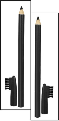 NADJA NEW BLACK EYE BROW PENCIL WITH BRUSH SET OF 2(BLACK)