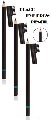 tanvi27 Eye Brow Shaper Water Proof Black Eyebrow Pencil with Brush(BLACK)