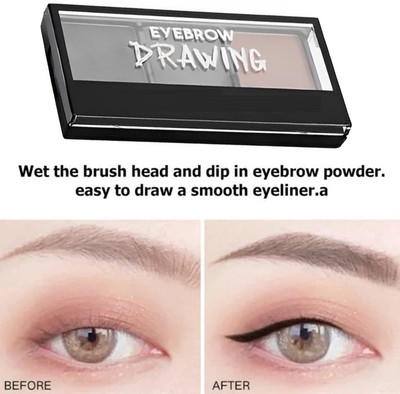 luzimaisa Best 3 in 1 eyebrow palette & Long lasting Eyebrow Filler with Brush(multi color)
