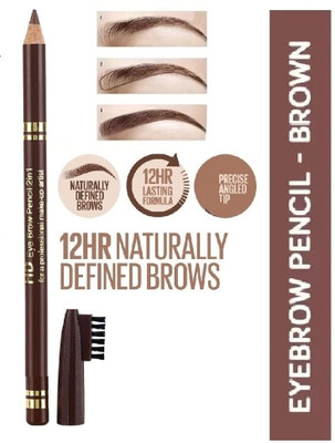 JANOST Ultra Smooth 2in1 HD New Brow eye care pencil with brush(Brown)