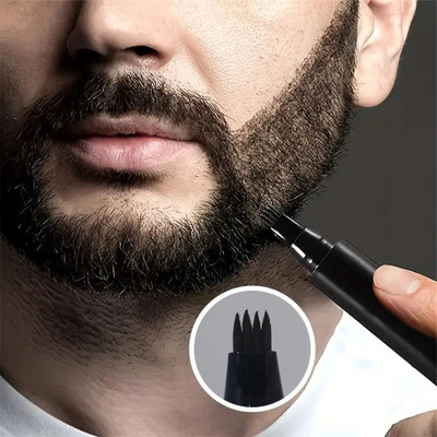 GULGLOW99 Eyebrows & Beard Filling Pen Pencil Lasting 3D Waterproof(BLACK)