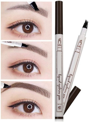 MYEONG Dark Brown Shade Eyebrow Pencil with A Micro-Fork Tip Applicator(Dark Brown)