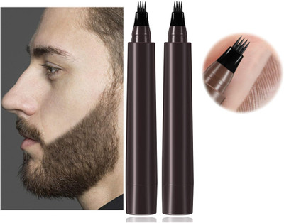 tanvi27 4 Points Eyebrow Pen Dark Brown Microblading Eyebrow Pencil Combo(Hot brown)