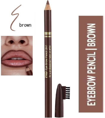 JANOST 3D Matte Finish Eyebrow Pencil With Brush | Smudge Proof Eyebrow Definer(BROWN)