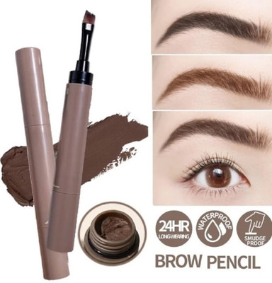 CATERINACHIARA Waterproof Eyebrow Cream Pen with Brush Long & Lasting Not Smudge(brown)