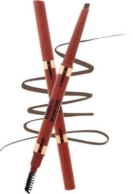 Insight Smudge Free Eyebrow Pencil with Styler For Bold & Beautiful Eyebrows (Brown)(Pack of 2)