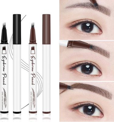 tanvi27 Best Eyebrow Pencil Quick-Drying Waterproof Sweat-Proof Long(Jet Black, Brown)
