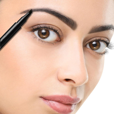 Sheny Eyebrow Pen Waterproof Smudge Proof Durable(BLACK)