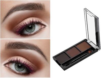 BLUEMERMAID Eyebrow Kit with Dual Side Brush, Non Transfer Eyebrow Definer Palette for Girls 7.2 g(MULTI COLOR)