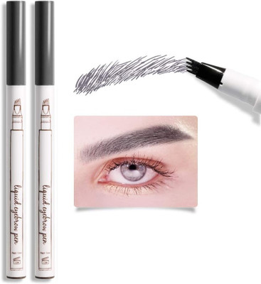 ADJD Eyebrow Pencil Micro 4 Point Brow Pen Waterproof Gray Lift & Snatch Eyebrow(GREY)