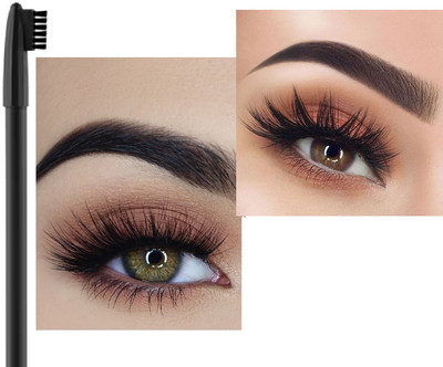 Emijun Eyebrow Pencil 2 in 1 Dual Function Eye Brow Filling Pencil with Brush Black(Black)
