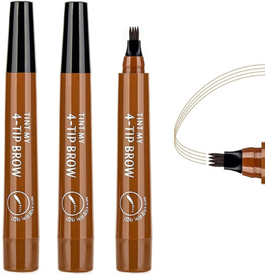 GULGLOW99 4 Point Microblading Eyebrow Pen for Hair-Like Effect, Long Lasting(LIGHT BROWN)