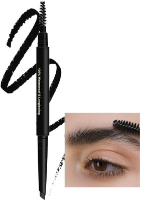 Latixmat Eyebrow Definer Pencil with Spoolie(BLACK)