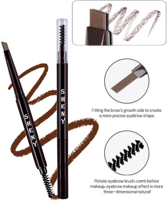Sheny Waterproof Eyebrow Pencil, 2 in 1 with Dual-Sided,(BROWN)