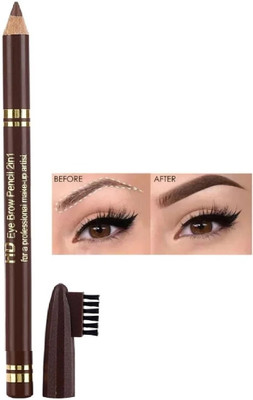 JANOST 3D Easy to Color Waterproof Eye Brow Pencil,Eyebrow Eye Liner Pencil Set(Brown)