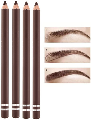 Arcanuy Pack of 4 brown eye brow pencil water proof(brown)