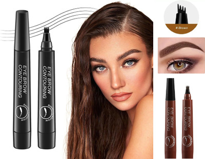 Sheny Faster Waterproof & Long Lasting Best Eyebrow Pen pack of -2(black & brown)