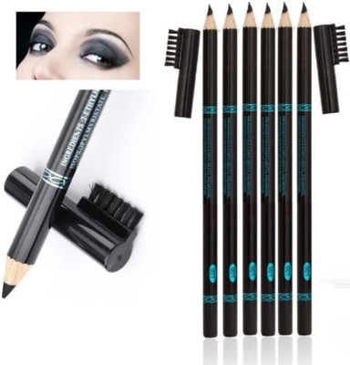 Libline BEST MATTE FINISH OR BOLD BROW PEINCIL FOR ALL TYPE SKIN TONE SET OF 6 (BLACK)(BLACK)