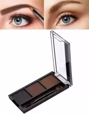 Jiwoo Use Long Lasting Makeup Palette Waterproof 3 Eyebrow Pallet(Muliti color)