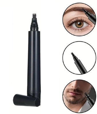 manasona Ultra-Fine 4 Tip Design Waterproof, Smudge-Proof, Natural 3D Brow(BLACK)