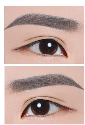 MYEONG Smudge Proof Long Wear Grey Shade Long Lasting Eyebrow Pen 1 g(Grey)