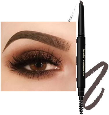 MYEONG Brow Dual-Ended Eyebrow Pencil With Spoolie, Long-Lasting & Easy To Glide((Natural Brown))