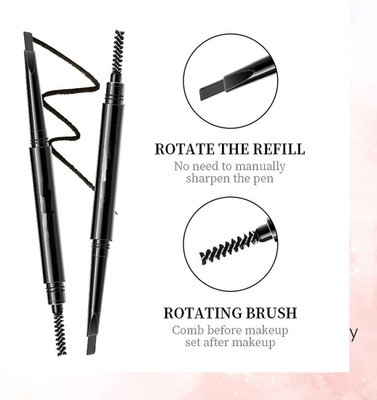 DARVING Multifunction Brow Filling Styler with Spoolie Shaping Brush(BLACK)