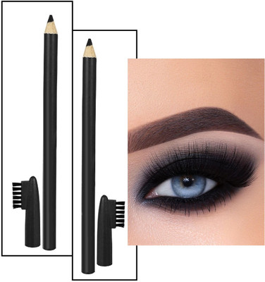 NADJA NEW MATTE FINISH EYE BROW PENCIL WITH BRUSH SET OF 2(BLACK)