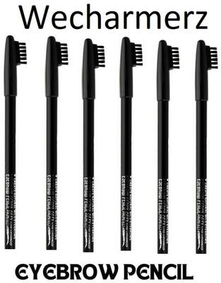 WECHARMERZ Smudge-proof eyebrow pencil for perfectly defined brows black eyebrow pencil(Black)