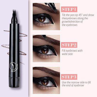 REIMICHI Microblading Eyebrow Pencil with a Micro-Fork Tip Applicator-033(black)