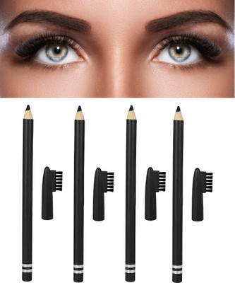 BLUEMERMAID MATTE FINISH BLACK EYEBROW PENCIL LIKE REAL EYEBROWS(BLACK)