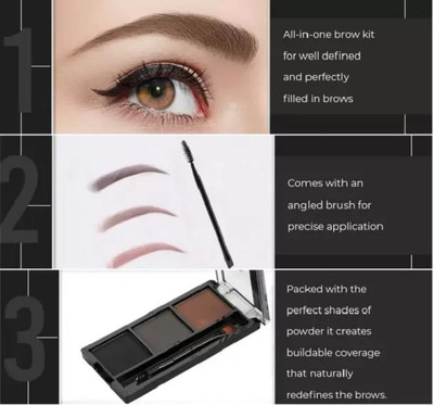 EVERERIN Waterproof Eyebrow Filler with Brush, Ultimate Eyebrow Drawing Kit 9 g(MULTI COLOR)