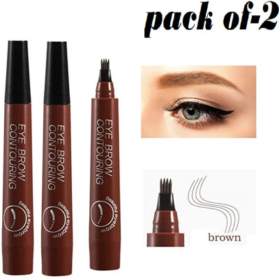 AFARAXIA Use 4-TIP BROW Liquid Eyebrow Pencil Waterproof for women and girls set(Brown)