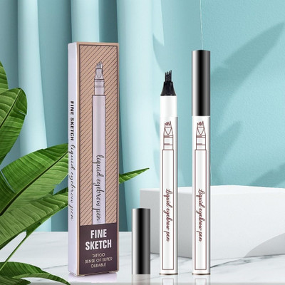 WOONGMI Waterproof Brow Pen with Micro-Fork Tip(Grey)