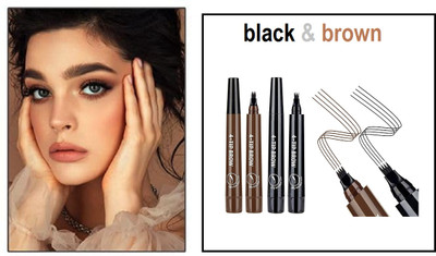 Sheny Brow Pen | Brow Pencil | Eyebrow Pencil Waterproof(black & brown)