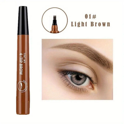 manasona Natural 3D Brow Makeup Look, Long-Lasting, Non-Fading(LIGHT BROWN)