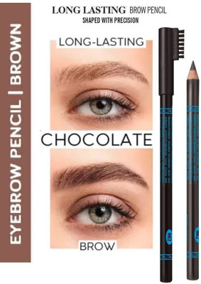 JANOST Professional Eyebrow Pencil With Brush | Smudge Proof Eyebrow Definer Penci(DARK BROWN)