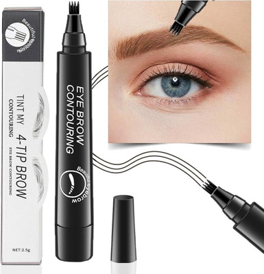 GULGLOW99 4-Point Tip Long-lasting Waterproof Eyebrow Pen(BLACK)