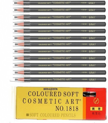HUDAQUEEN Permanent Microblading Eyebrow Pencil Set 12 Grey 1818(GREY)