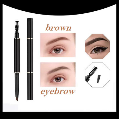 Sheny 2 In 1 Long Lasting Smudge proof Eyebrow Pencil and eyebrow Brush (Brown)(BROWN)
