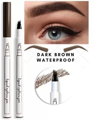 EVERERIN New 4 Forked Long Lasting Fashion Eyebrow Pencil - Dark Brown(Dark BROWN)